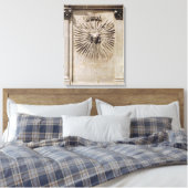 正面からの太陽のレリーフ、 浮き彫り キャンバスプリント (インサイチュ (寝室))