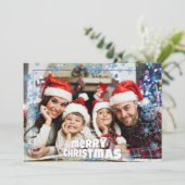 正面全面写真文字、裏メリークリスマス シーズンカード (スタンド正面)