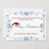 正面全面写真文字、裏メリークリスマス シーズンカード (裏面)