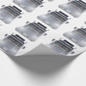 正面図のライトが付いている半黒のトラック ラッピングペーパー (角)