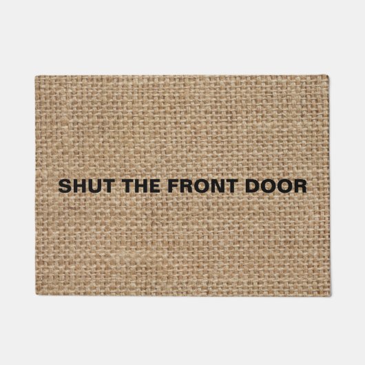 正面玄関のバーラップの玄関マットを締めて下さい ドアマット (正面)