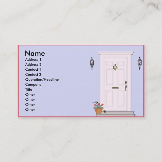 正面玄関の名刺 名刺 (正面)