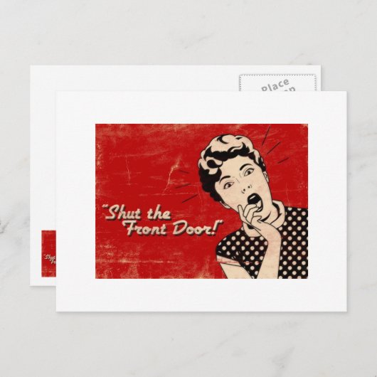 正面玄関の郵便はがきを締めて下さい ポストカード (正面/裏面)