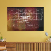 正面視青写真ファースト有人飛行機 キャンバスプリント (インサイチュ (リビング))