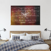 正面視青写真ファースト有人飛行機 キャンバスプリント (インサイチュ (寝室))