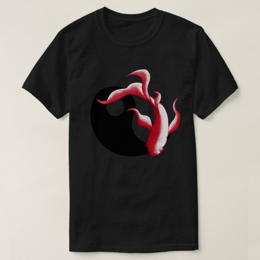 武の流れ 抽象的な陰陽武道 Tシャツ (デザイン正面)