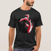 武の流れ 抽象的な陰陽武道 Tシャツ (正面)