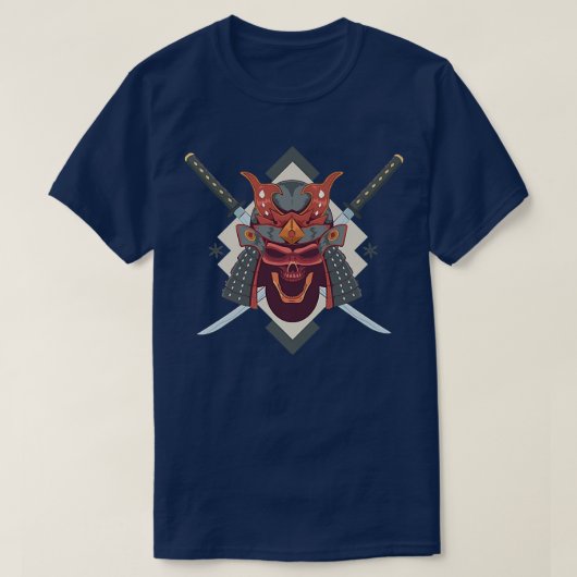 武カッコいい士日本の日本武将剣士 Tシャツ (デザイン正面)