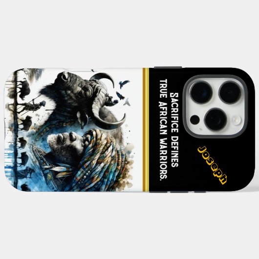 武人誇りを持ったは天地の守り人の中に立つ Case-Mate iPhoneケース (裏面 (横))