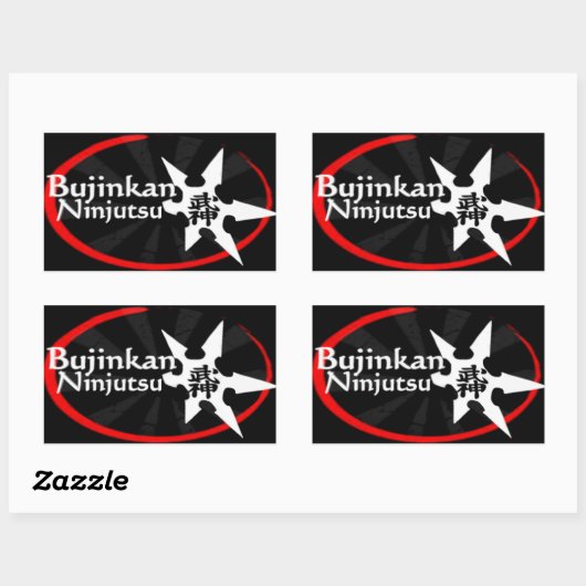 武人館忍術 長方形シール (シート)