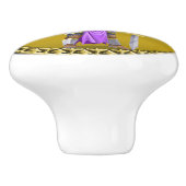 武具と剣の紫と銀の騎士 セラミックノブ (側面)