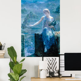 武具付きの青いドレスを着たワルキューレ ポスター