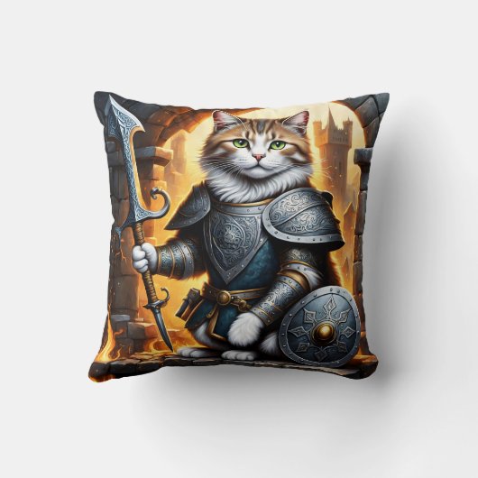 武具入り貴猫 クッション (裏面)