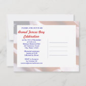 武力尊重招待状 赤い背景の星条旗 招待状 (裏面)