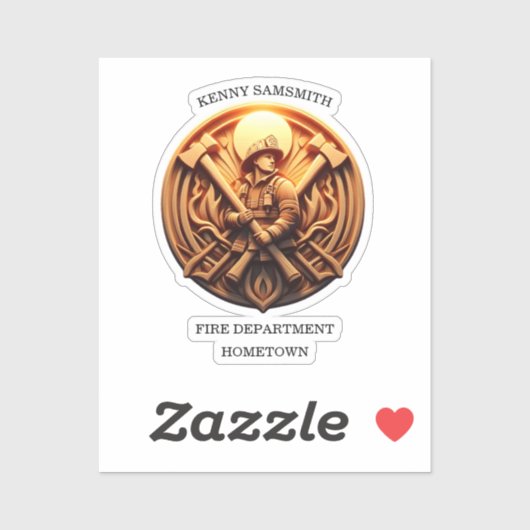 武勇を象徴する消防署バッジ シール (シート)