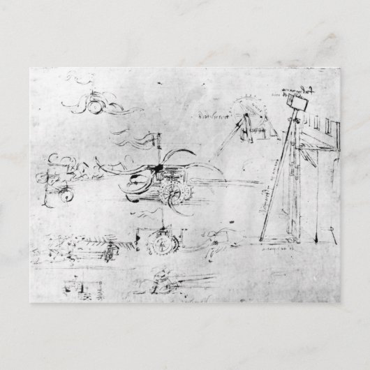 武器のデザイン、fol。40v-a ポストカード (正面)