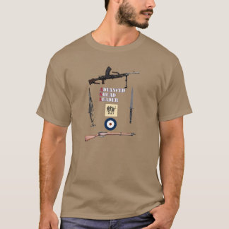 武器のボーダーが付いているASLイギリスの最初ライン分隊 Tシャツ