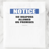 武器の使用禁止通知の標識 長方形シール (バッグ)