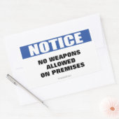 武器の使用禁止通知の標識 長方形シール (封筒)