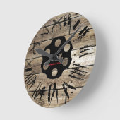 武器の時計 ラウンド壁時計 (傾斜)