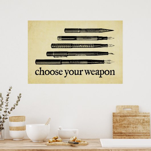 武器の選択 ポスター (キッチン)