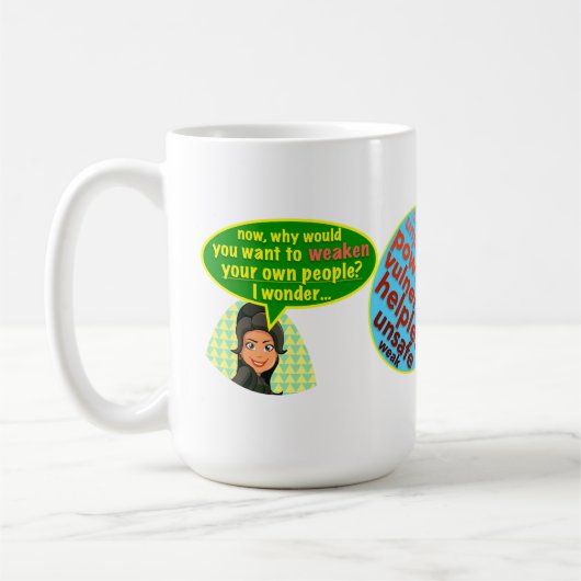 武器を取り下げるか? コーヒーマグカップ (左)