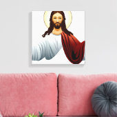 武器を取り出した人工知能芸術 キャンバスプリント (インサイチュ (リビング))