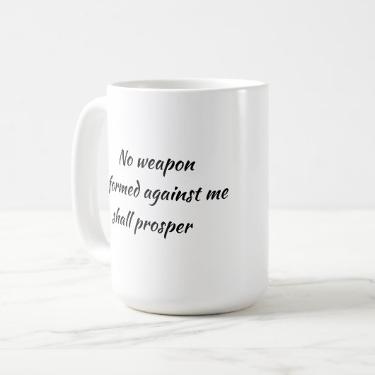 武器を形にして我が身に当たるは無し コーヒーマグカップ (正面左)