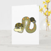 武器を持った兵隊のヘビ カード (黄色い花)