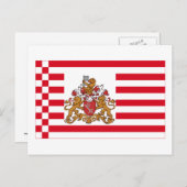 武器を持つブレメン素晴らし国旗 ポストカード (正面/裏面)