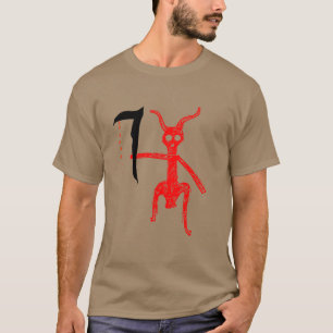 武器を持つ赤い鬼 Tシャツ