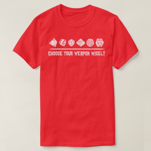 武器を賢くボードゲームゲーマーに選おもしろい択 Tシャツ (デザイン正面)