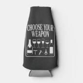 武器を選おもしろいぶワイン好きドリンカー ボトルクーラー (正面)
