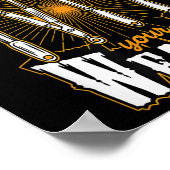 武器を選ぶグリル器具Bbqグおもしろいリル ポスター (角)