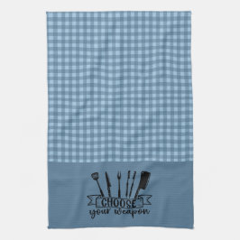 武器を選ぶ – ブルーバッファロープレイド キッチンタオル