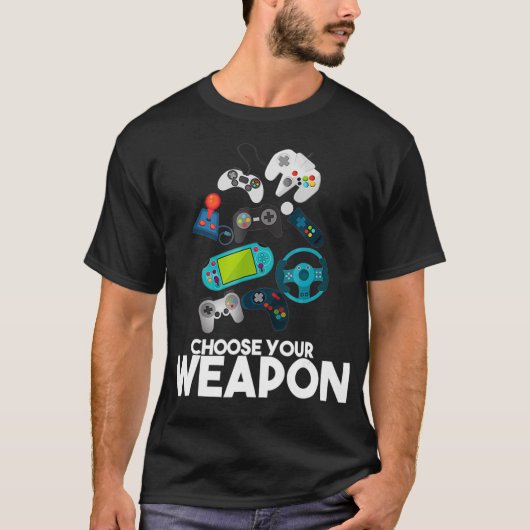 武器を選べ ゲーミングTシャツ プレゼント Tシャツ (正面)