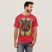 武器タトゥーデザインTシャツ Tシャツ (正面フル)