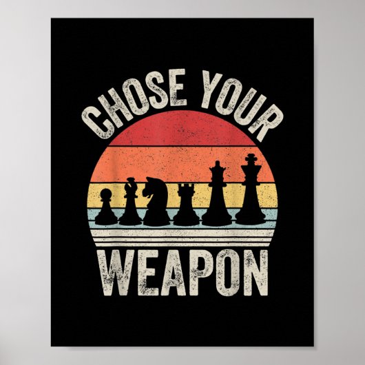 武器チェスおもしろいの駒を選択 ポスター (正面)