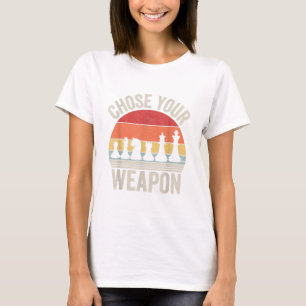 武器チェスおもしろいの駒を選択 Tシャツ