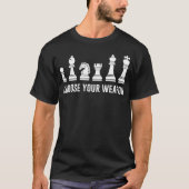 武器チェスおもしろい駒を選択Chess Tee Tシャツ (正面)