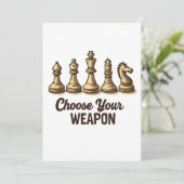 武器チェスの駒おもしろいプレイヤーの選択 招待状 (スタンド正面)