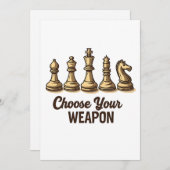 武器チェスの駒おもしろいプレイヤーの選択 招待状 (正面/裏面)