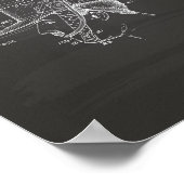 武器ハット1916特許アート – Chalkboard ポスター (角)