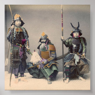 武器ポスターが付いている装甲の3武士 ポスター