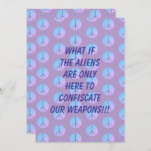 武器 エイリアン 誘拐 招待状 (正面/裏面)