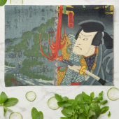 武士が化け物の猫・歌川豊国 キッチンタオル (折り畳み)