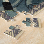 武士が化け物の猫・歌川豊国 ジグソーパズル (側面)