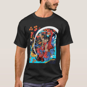 武士が鬼を殺す怪物の浮世絵日本の区 Tシャツ