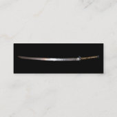 武士のプロフィールカードの方法 スキニー名刺 (裏面)