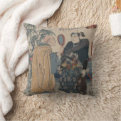 武士のヴィンテージの日本人のイメージの点検 クッション (ブランケット)